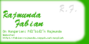 rajmunda fabian business card